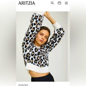 Aritzia Sunday Best Kitten Crop Sweater Medium